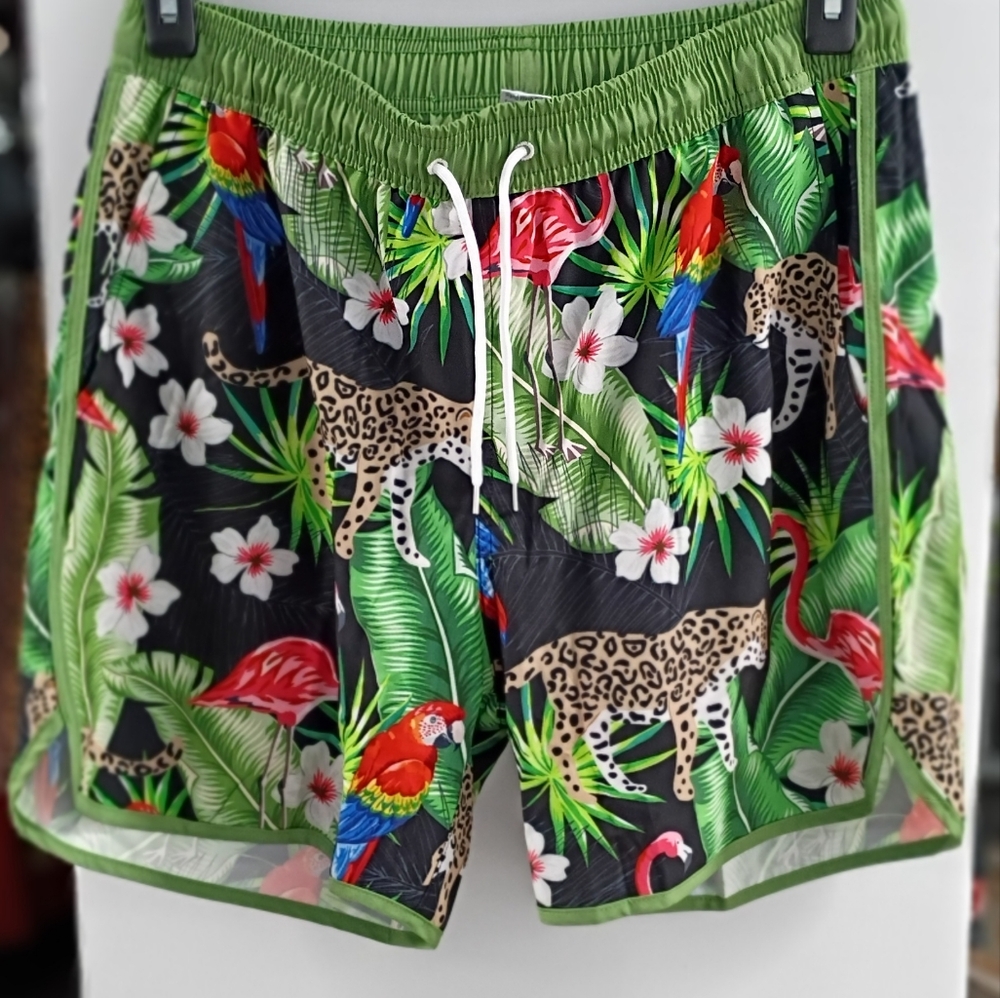 Green and Black Hybrid Jungle Shorts - Picture 2 of 10